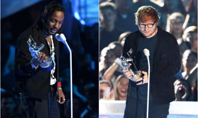 MTV VMA 2017: Ed Sheeran umjetnik godine, a reper Kendrick Lamar ima najbolji video i izvedbu