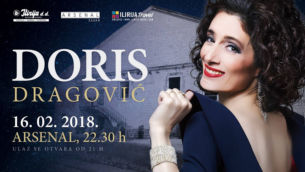 Koncertnu sezonu u Arsenalu otvara glazbena diva Doris Dragović