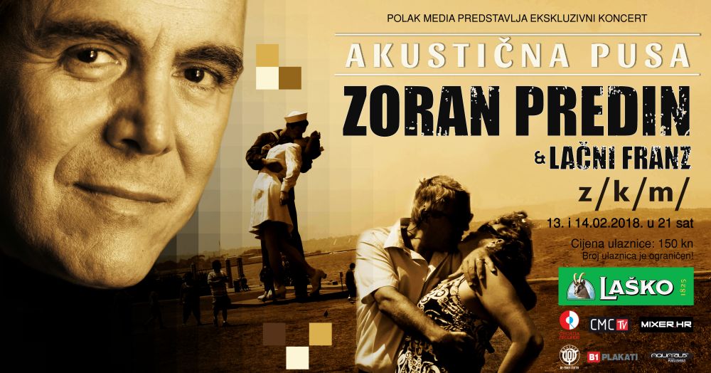 Zbog velikog interesa za Valentinovo u ZKM-u uz “Akustičnu pusu” Zorana Predina dodan još jedan koncert!