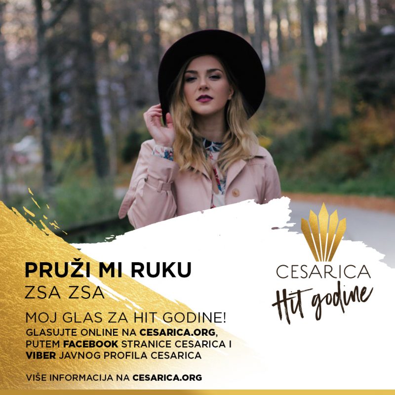 Publika odlučila: Zsa Zsa i pjesma “Pruži mi ruku” u finalu nagrade Cesarica