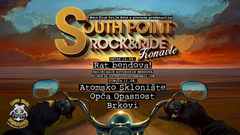 South point rock & ride još bogatiji ove godine! Opća opasnost, Brkovi, Atomsko sklonište, natjecanje „Rat bandova“ i odlični dnevni sadržaji garancija su prave rock zabave