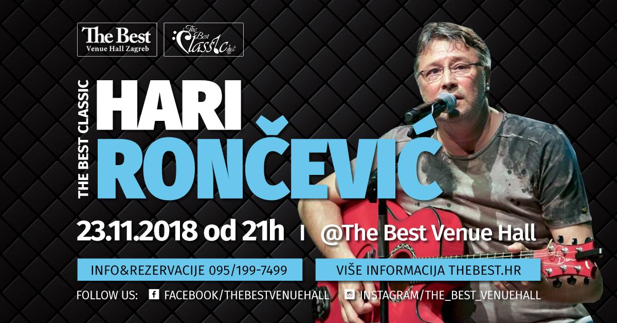 Zagrebački koncert koji se ne propušta, Hari Rončević u Bestu