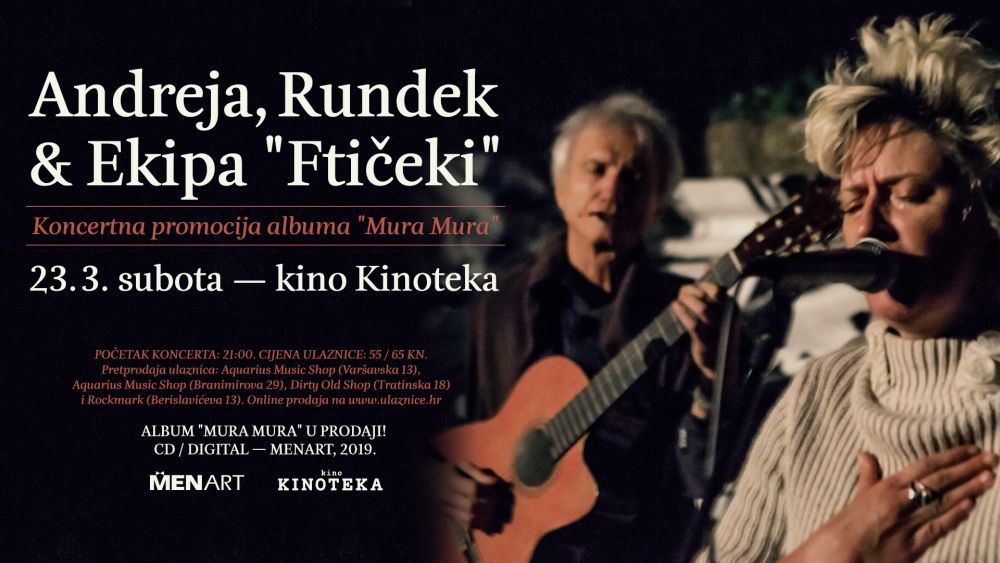Andreja, Rundek & Ekipa „Ftičeki“ u kinu Kinoteka