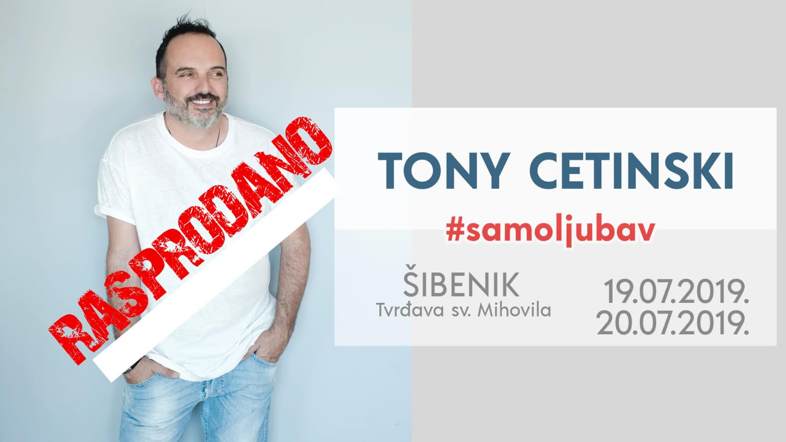 Rasprodana oba koncerta Tonyja Cetinskog u Šibeniku na tvrđavi Sv. Mihovila
