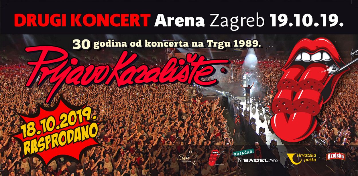Prljavo kazalište rasprodalo Arenu Zagreb, drugi koncert najavljen za 19. listopada