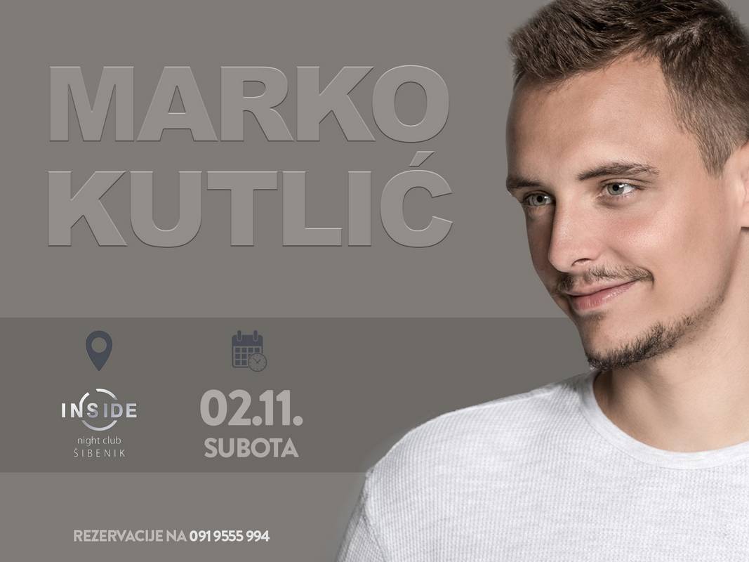 Šibenski klub Inside spreman za nezaboravnu koncertnu večer Marka Kutlića