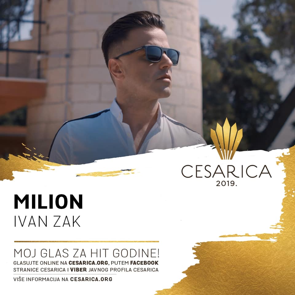 ‘Milion’ Ivana Zaka u konkurenciji za Hit listopada nagrade Cesarica!