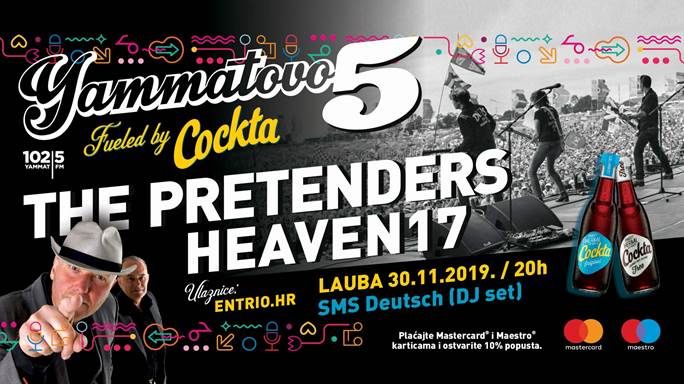 Na Yammatovo prvi puta dolaze dva velika benda i istinske ikone pop kulture The Pretenders & Heaven 17
