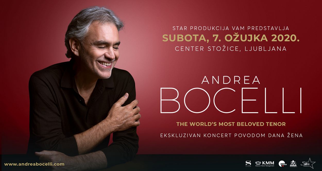 Andrea Bocelli! Koncertni spektakl u Sloveniji