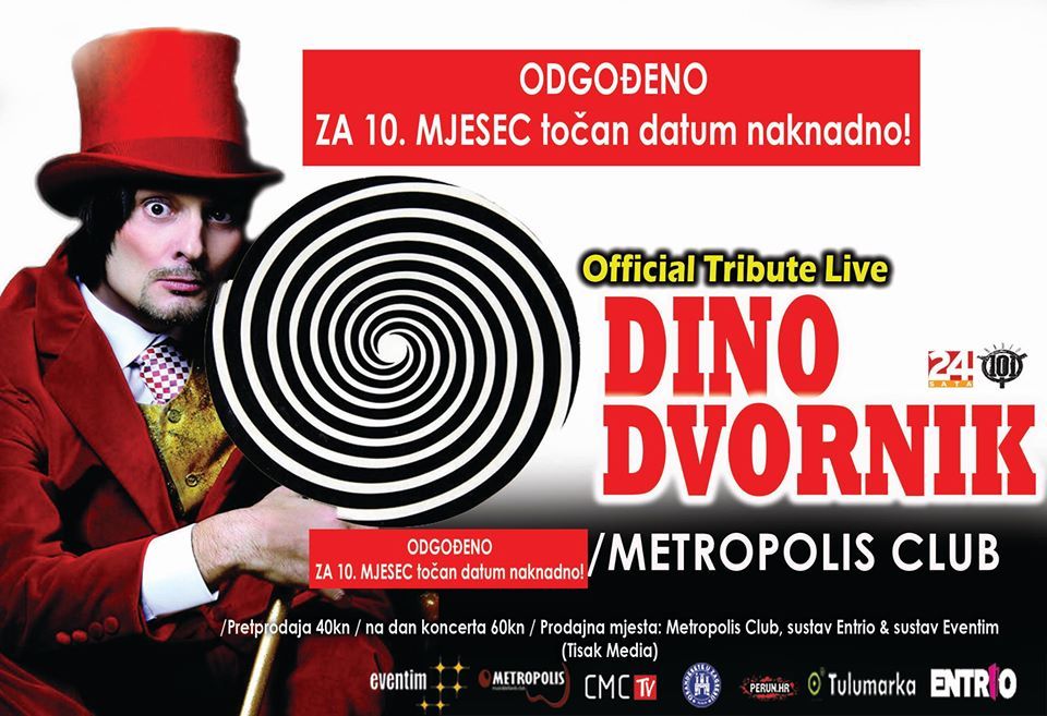 Odgođen Koncert Official Tribute Dino Dvornik