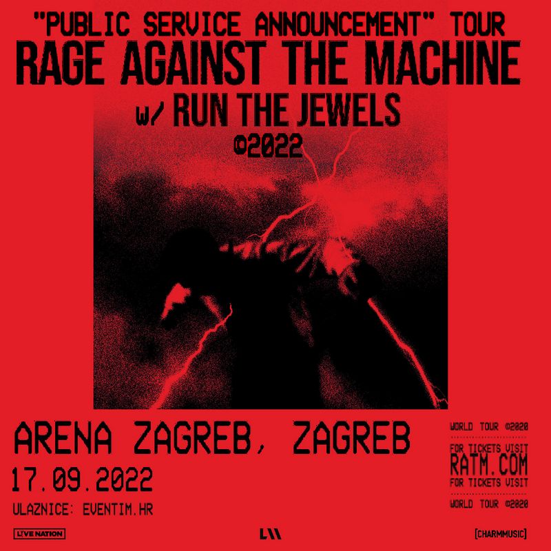 Rage Against The Machine u Zagrebu 19. rujna