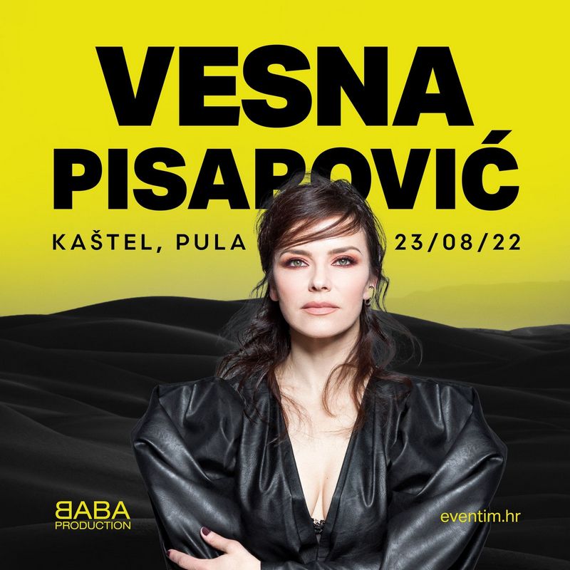 Najiščekivaniji ljetni koncert u Puli – Vesna Pisarović na Kaštelu 23.08.!