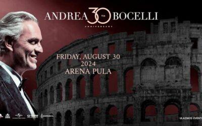 U samo jedan dan prodano više od pola ulaznica za koncert Andree Bocellija u pulskoj Areni